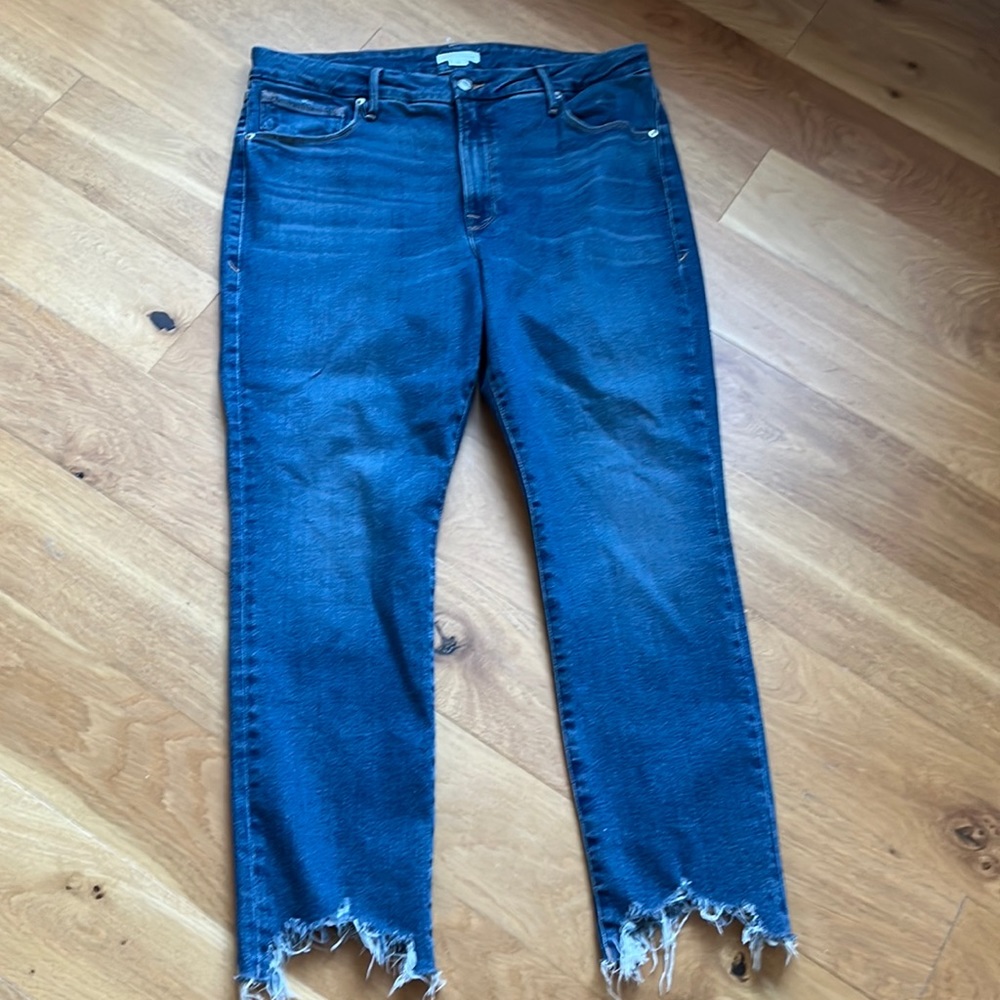 Good American high waist ankle cigarette jeans BRAND NEW
